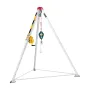 VEVOR Confined Space Tripod Kit, Heavy Duty Rescue Tripod Lifting Hoist 544 kg Winch, 1.25 m Adjustable Legs, 30 m Cable Portabl