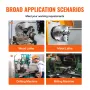 3-Jaw Lathe Chuck, 8'', Self-Centering Lathe Chuck, 0.16-8 in/4-200 mm Clamping Range with T-key Fixing Screws Hexagon Wrench, f
