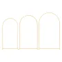 VEVOR Arch Backdrop Stand, sæt på 3, 2,4/2,2/2 m, stabil struktur, nem montering, Gold Metal Arch Backdrop Stand til bryllup, B