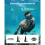 Mini Scuba Tank, 1L Portable Diving Tank for Underwater Breathing, Reusable Lung Diving Cylinder up to 20 Minutes Dive Time, Eme