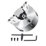 3-Jaw Lathe Chuck, 8'', Self-Centering Lathe Chuck, 0.16-8 in/4-200 mm Clamping Range with T-key Fixing Screws Hexagon Wrench, f