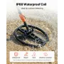 VEVOR Metal Detector for Adults, 254 mm, Professional High Accuracy Gold Detector, IP68 Waterproof Search Coil with Display, Hea