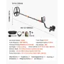 VEVOR Metal Detector for Adults, 254 mm, Professional High Accuracy Gold Detector, IP68 Waterproof Search Coil with Display, Hea