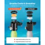 Mini Scuba Tank med undermaske, 0,5L bærbar dykkertank til