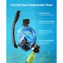 VEVOR Mini Scuba Tank with Sub-Mask, 0.5L Portable Diving Tank for Underwater Breathing, Reusable Lung Diving Cylinder up to 10 