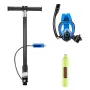 Mini Scuba Tank with Sub-Mask, 0.5L Portable Diving Tank for Underwater Breathing, Reusable Lung Diving Cylinder up to 10 Minute