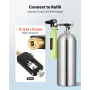 Bærbar Scuba Tank Refill Adapter, 8 mm hanstik, Aluminium