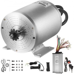 Electric Brushless DC Motor 48V 2000W Brushless Electric Motor 4300 RPM High Speed Motor w/ 34A Controller and Throttle Grip