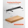 Floating Shelf Brackets 2 Pcs, 150 lbs/68 kg Weight Capacity, 22x6.2x1.5 inch / 558.4x157.4x38.1 mm, Heavy Duty Hidden Shelf Bra