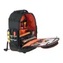 Rolling Tool Backpack, 110 lbs Load Capacity, 45 Pockets Heavy Duty Roller Tool Bag on Wheels, Adjustable Telescoping Handle & S
