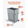 VEVOR Pullout Trash Can for Kitchen Cabinets, Garbage Waste Recycling Bin, Under Mount Waste Container, with Heavy Duty Metal Fu