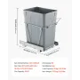 VEVOR Pullout Trash Can for Kitchen Cabinets, Garbage Waste Recycling Bin, Under Mount Waste Container, with Heavy Duty Metal Fu