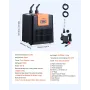 Aquarium Chiller 200L, 0,1 HP Vandkøler til Hydroponics, Hurtig