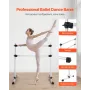 Ballet Barre, Aluminum Double Barre Bar for Home, Freestanding Portable Ballet Stretching Dance Bars, Height Adjustable Anti-Wob
