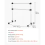 Ballet Barre, Aluminium Dobbelt Barre Barre til hjemmet