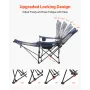 Reclining Camping Chair, 4 Adjustable Positions, Portable Folding Lounger for Adults, Mesh Beach Chair with Headrest & Foot Rest