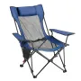 Reclining Camping Chair, 4 Adjustable Positions, Portable Folding Lounger for Adults, Mesh Beach Chair with Headrest & Foot Rest
