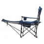 Reclining Camping Chair, 4 Adjustable Positions, Portable Folding Lounger for Adults, Mesh Beach Chair with Headrest & Foot Rest