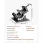 VEVOR Tilting Vise, 4.25 Inch Jaw Width, Portable Drill Press Bench Vise, 0–90° Adjustable Tilt, Durable Cast Iron Construction,