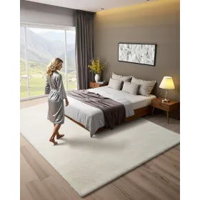 VEVOR Indoor Plush Area Rugs, 2.44 x 3.05m Soft Plush Carpet, Furry Shag Area Rugs for Living Room, Bedroom, Sunroom, Modern Hom