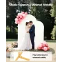 VEVOR Arch Backdrop Stand, Set of 2, 2.2 m and 1.8 m, Stable Structure, Easy Assembly, Gold Metal Arch Backdrop Stand with Cover