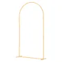 VEVOR Arch Backdrop Stand, 2 x 1 m, Stable Structure, Easy Assembly, 1 Piece Gold Metal Arch Backdrop Stand for Wedding, Birthda