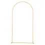 VEVOR Arch Backdrop Stand, 2 x 1 m, Stable Structure, Easy Assembly, 1 Piece Gold Metal Arch Backdrop Stand for Wedding, Birthda