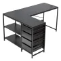 VEVOR L-Shaped Computer Desk, 1.5m Reversible Corner Gaming Desk with Drawers & Storage Shelves, Modern Stylish PC Table Sturdy