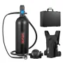 VEVOR Mini Scuba Tank, 2L Portable Diving Tank for Underwater Breathing, Reusable Lung Diving Cylinder up to 35 Minutes Dive Tim