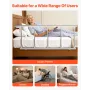 Foldable Bed Rail for Elderly, 122 cm Bedside Assist Rail with Fixing Strap, Adjustable Height Pipe Bedside Cane, High-Strength 