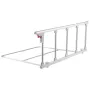 Foldable Bed Rail for Elderly, 122 cm Bedside Assist Rail with Fixing Strap, Adjustable Height Pipe Bedside Cane, High-Strength 