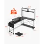L-Shaped Computer Desk, 1.7m Reversible Corner Gaming Desk with Monitor Stand & Movable CPU Stand, Modern Stylish PC Table Sturd