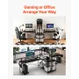 VEVOR L-Shaped Computer Desk, 1.7m Reversible Corner Gaming Desk with Monitor Stand & Movable CPU Stand, Modern Stylish PC Table