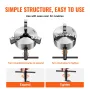 3-Jaw Lathe Chuck, 5'', Self-Centering Lathe Chuck, 0.1-5 in/2.5 -125 mm Clamping Range with T-key Fixing Screws Reversible Jaws