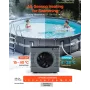 VEVOR 4920 W poolvarmepumpe, elektrisk poolvarmer til overjordisk op til 18 m³, maks. COP 5,29, støjsvag, GFCI-beskyttelse,