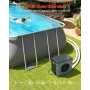 VEVOR 4920 W poolvarmepumpe, elektrisk poolvarmer til overjordisk op til 18 m³, maks. COP 5,29, støjsvag, GFCI-beskyttelse,