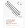 VEVOR Exhaust Hose, 3000mm Stainless Steel Exhausts Hose, Diesel Heater Flexible Exhaust Pipe with 2 Hose Clamps, Exhausts Hoses
