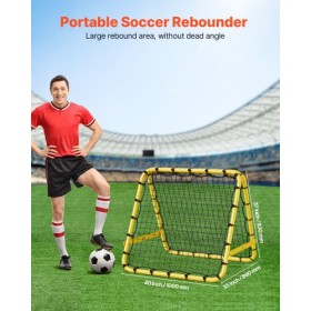 40"x35"x37" Soccer Rebounder Net Kick-Back Portable Football Training Gift