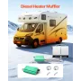 VEVOR Diesel varmepotte, 24 mm diesel varmedæmper opgradering, parkeringsvarmere lyddæmpere passer med 2 klemmer og skruer,