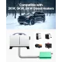 Diesel Heater Muffler, 24mm Diesel Heater Muffler Upgrade, Parking Heaters Mufflers Fit with 2 Clamps and Screws, Aluminum Alloy