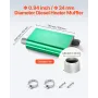 Diesel Heater Muffler, 24mm Diesel Heater Muffler Upgrade, Parking Heaters Mufflers Fit with 2 Clamps and Screws, Aluminum Alloy