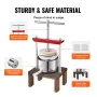 Fruit Wine Press, 0.53 Gallon/2L, 2 Stainless Steel Barrels, Manual Juice Maker, Cider Apple Grape Tincture Vegetables Honey Oli