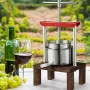 Fruit Wine Press, 0.53 Gallon/2L, 2 Stainless Steel Barrels, Manual Juice Maker, Cider Apple Grape Tincture Vegetables Honey Oli