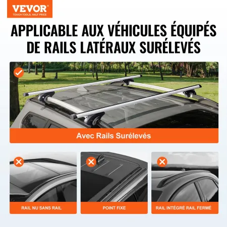 Universal Roof Rack Cross Stars, 54 "Aluminium Tagstativ