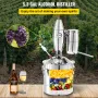 20L 5.28GAL Vand Alkohol Distiller 304 Rustfrit stål Moonshine