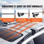 Universal Roof Rack Cross Bars, 137.2cm Aluminum Roof Rack Crossbars, Fit Existing Raised Side Rail with Gap, 90.7kg Load Capaci