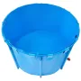 Canvas Fish Pond, 448.8 Gal Capacity Above Ground Fish Pond, Foldable PVC Koi Tank, Round Goldfish Tank with Stable Frame and Dr