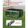 VEVOR Canvas Fish Pond, 126.8 Gal Above Ground Fish Pond, PVC Koi Tank with Clear Viewing Panel, Rectangular Goldfish Tank with 