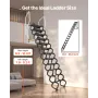 loftsstige vægmonteret, 660 LBS/299,4 kg kapacitet, passer til