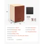 Cajon Box Drum, with Internal Snare Wires, Compact and Lightweight Wooden Percussion Box, Birch Wood Drum Musical Instrument wit